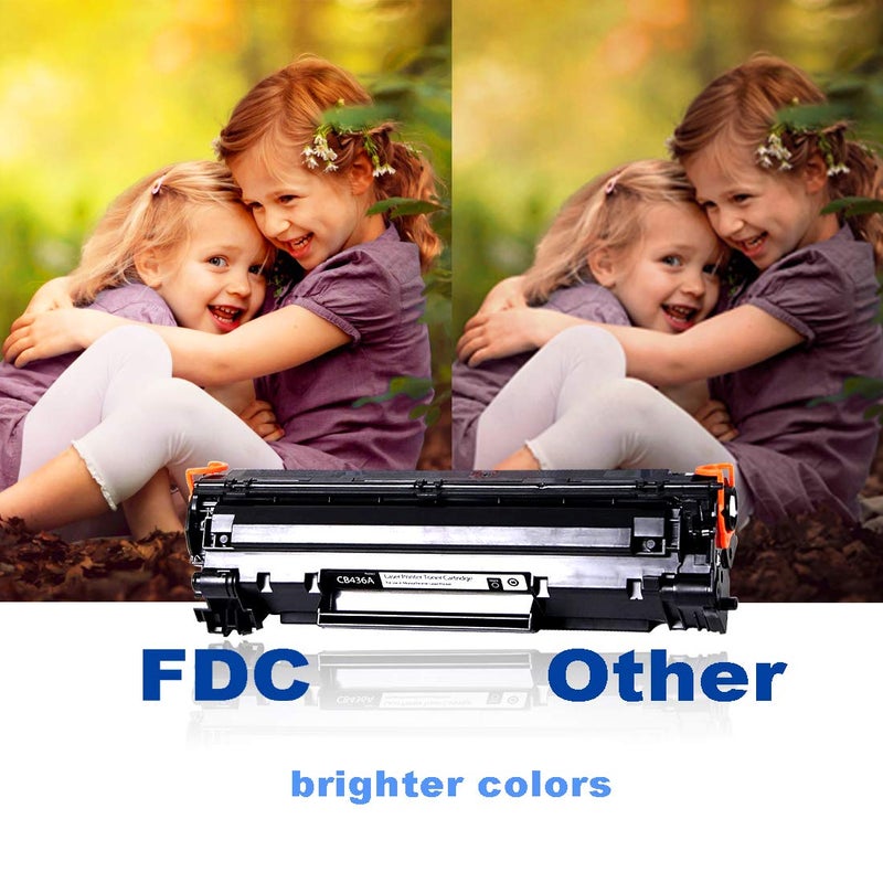 FDC Print Toner CB436A 36A Toner Cartridge Compatible for HP LaserJet M1522n M1522nf MFP P1505 P1505n M1120 M1120n Printers Ink 2,000 Pages (2-Pack ) - Image 4